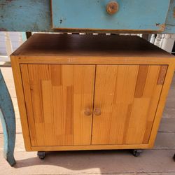 Rolling Pine Cabinet 