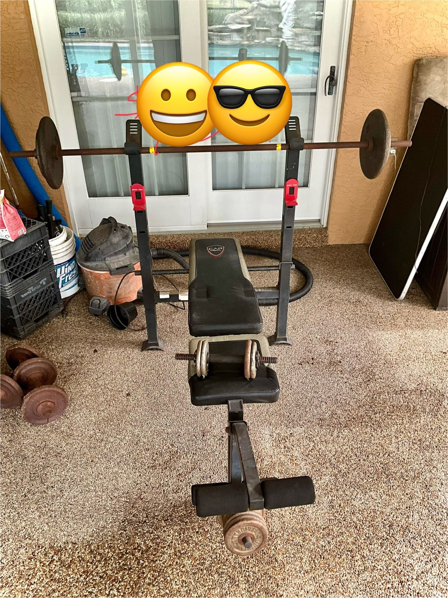 Weight Bench And Weights