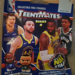 NBA TEENYMATES (Series 6 ) Collectible NBA Figures 2021 season (1 Pack)