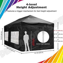 10x20' Heavy duty Easy Pop Up Canopy with Removable Sidewalls 420D Waterproof Folding Wedding Party Tent Outdoor