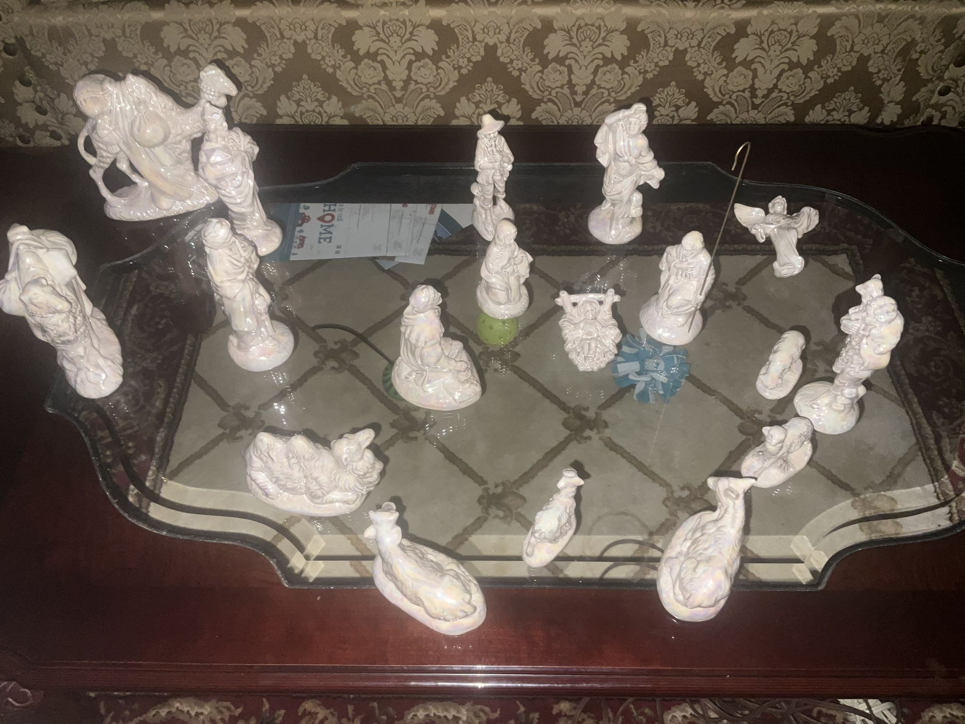 18 Piece Glossy White Nativity Set.,All Products : American Fashion Style Bags On Sale