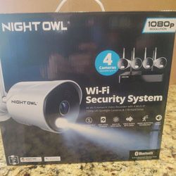 NEW Night Owl 4K Wireless Home Video Security Camera System 4 Outdoor Spotlight Cameras 1 TB Hard Drive