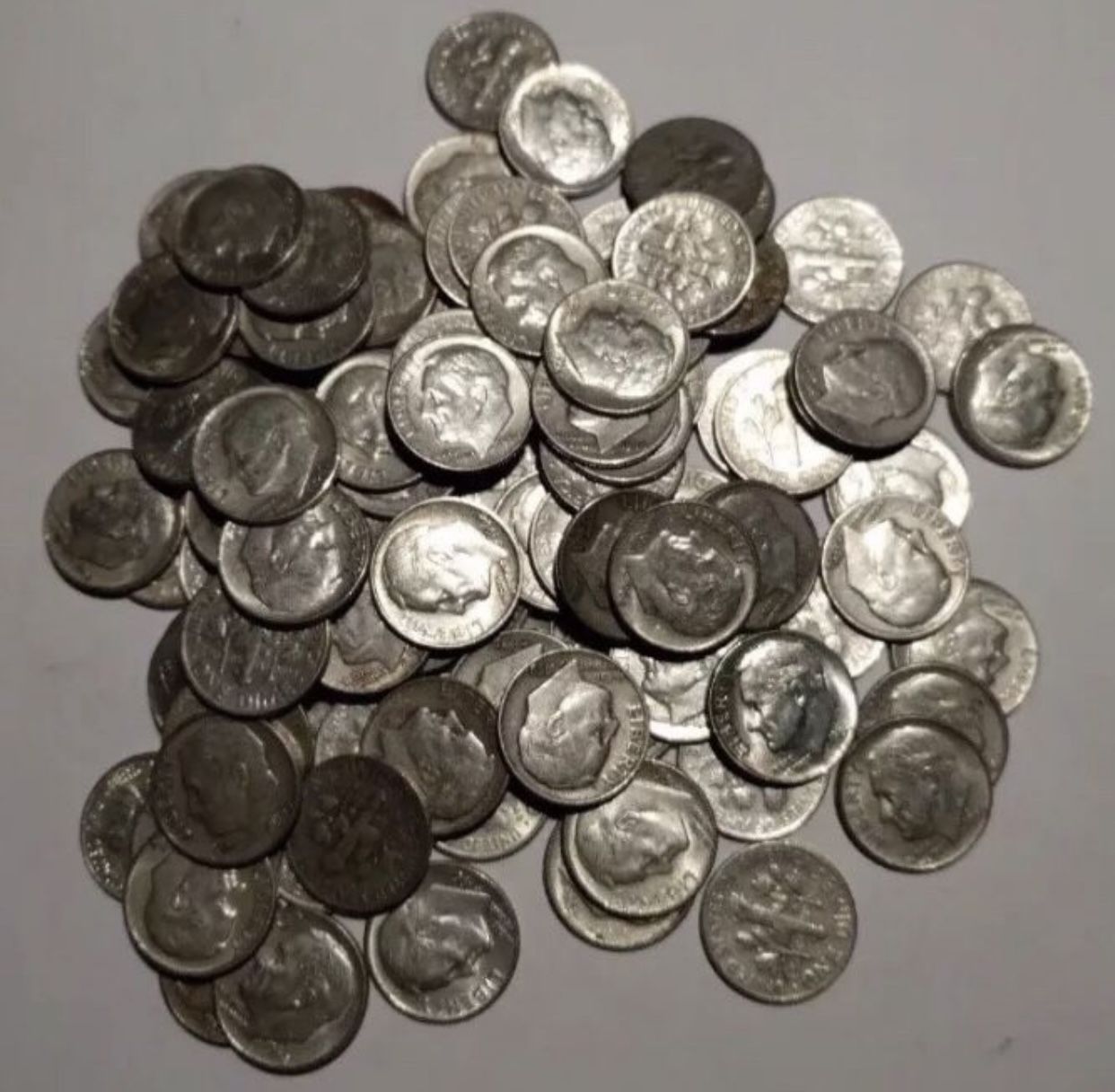 Lot Of 70 Silver Roosevelt Dimes