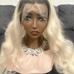 Blonde Synthetic Lace Front Wig 30”