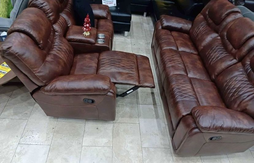 GORGEOUS RECLINING SOFA AND LOVESEAT! $1 DOWN! ALL CREDITS WELCOME! WOW! WE SELL FOR LESS! 
