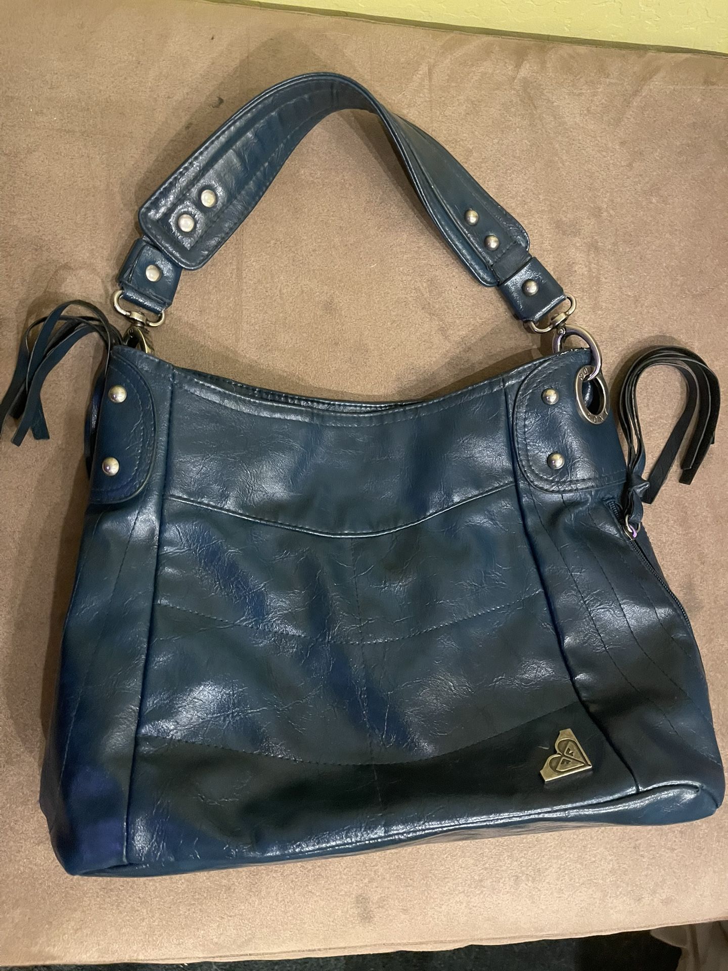 Roxy Faux Leather Turquoise Purse