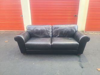 Brown Leather Loveseat Couch - Free Delivery