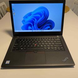 LENOVO THINKPAD T470 W10DG 14.0" laptop computer 
FHD I5-6200U 
256GB SSD 
8GB Ram
Windows 11 pro. Microsoft office installed. Nothing wrong. **  NO T
