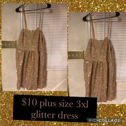 Plus Size Glitter Dress 