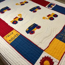 Twin “Truck route” Theme Comforter