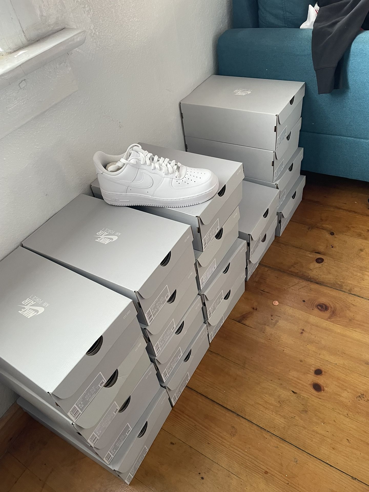 Nike Air Force Ones (all white)