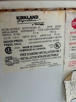 Kirkland Signature by Whirlpool Chest Freezer