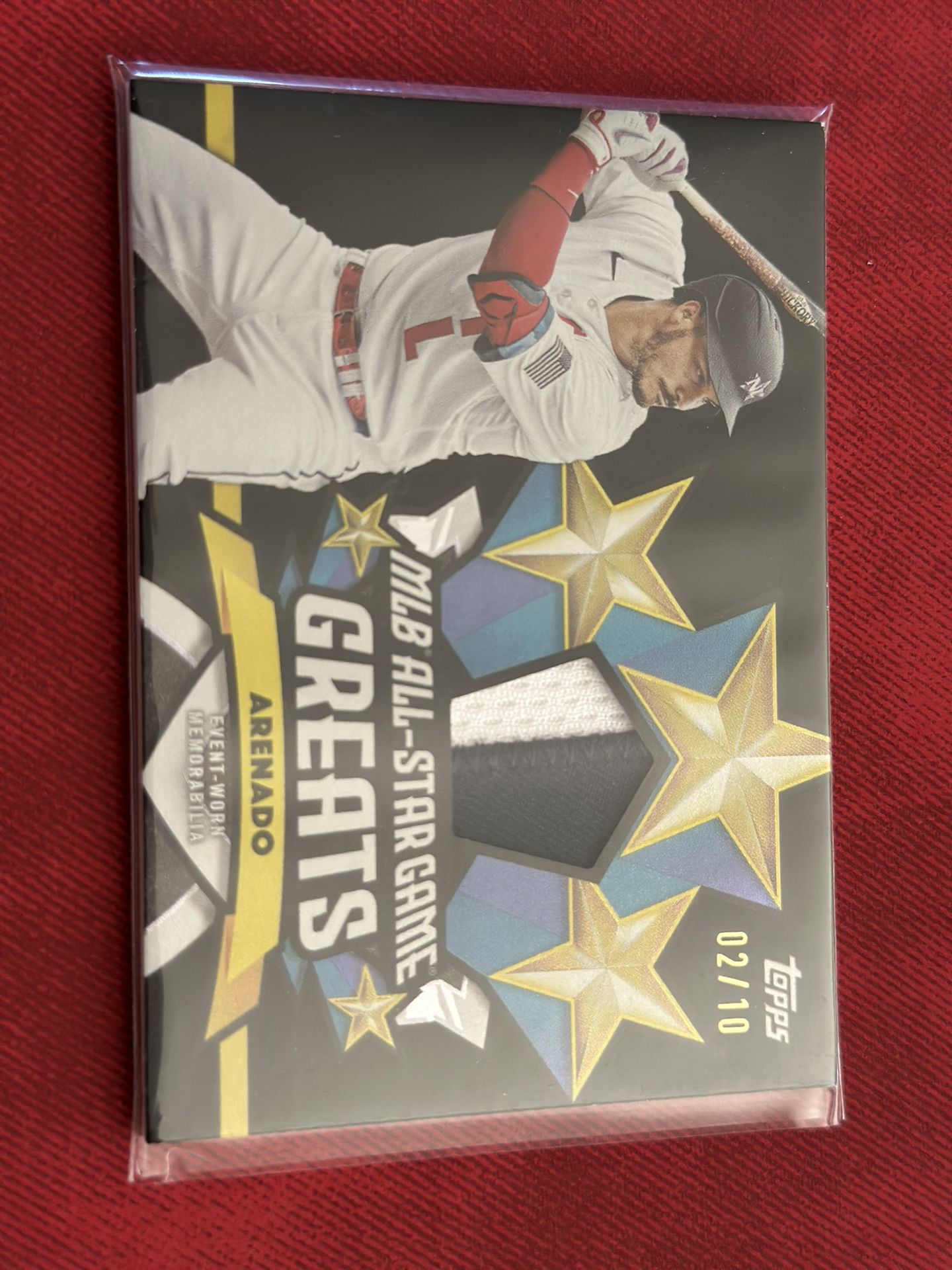 2025 Topps 'All-Star Game Greats' Nolan Arenado Event Worn PATCH RELIC BLACK /10