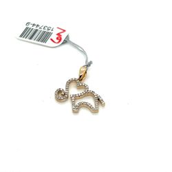 10kt Gold Diamond Pendant Open Elephant .20ctw 1.20grams 153744 9