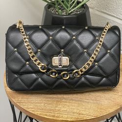 Badgley Mischka Quilted with Studs Crossbody Purse