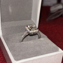 GRA CERTIFIED 2ct S925 MOISSANITE ENGAGEMENT RING