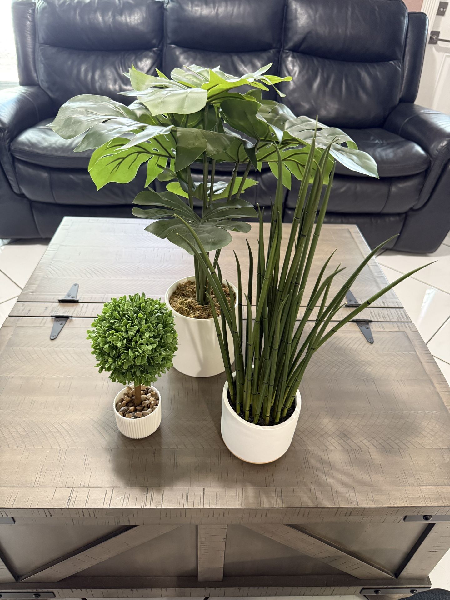 Set Of 3 Fake Plants