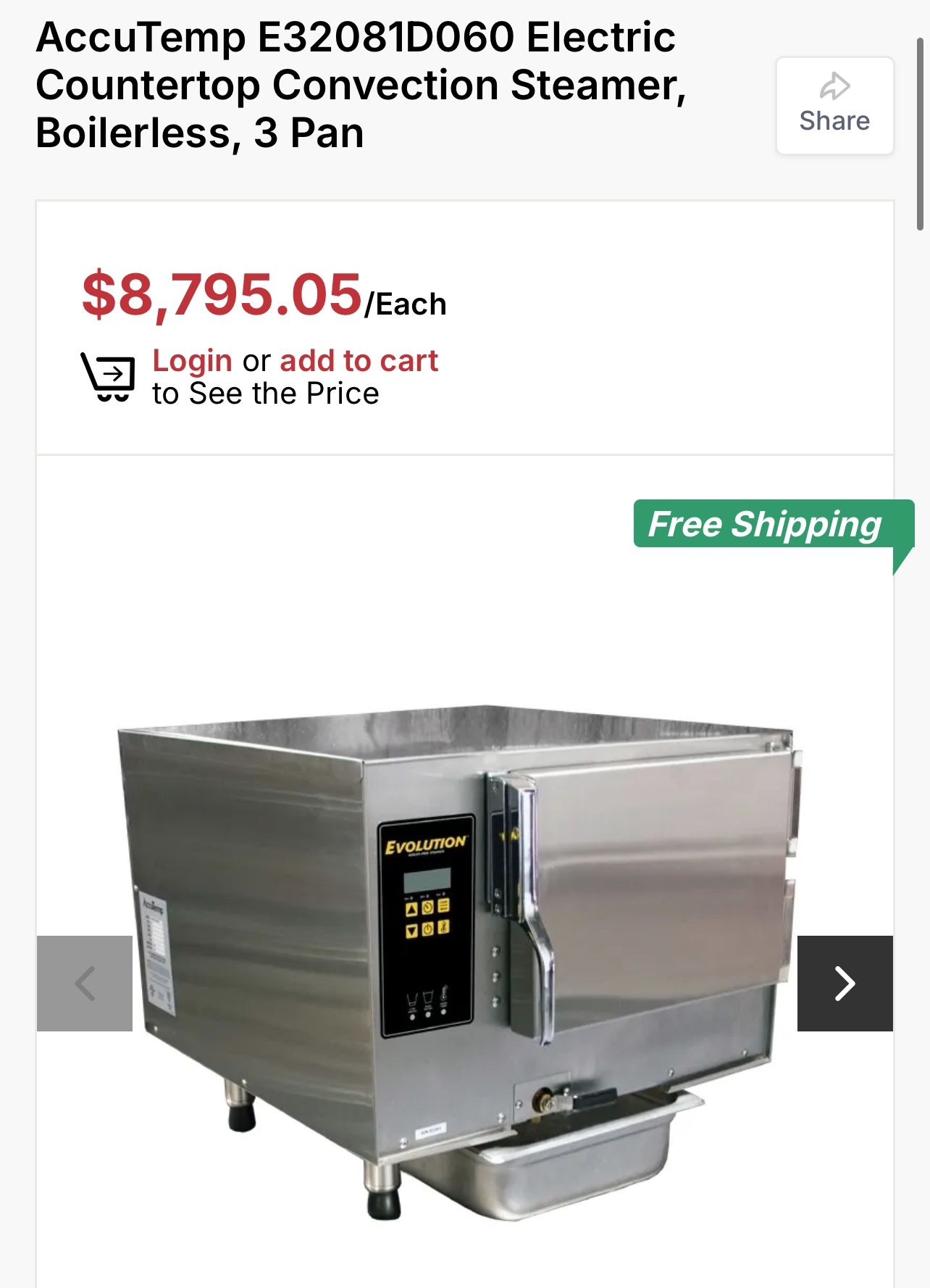 Accutemp Electric Countertop Convection Steamer