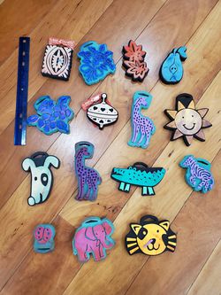 Large, Fun, Chunky Foam Stamps - Lot Of 15 - Animals, flowers, decor