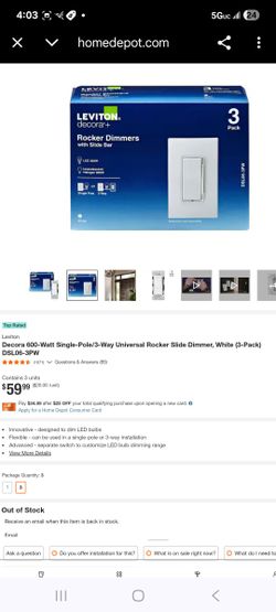 Leviton Decora Rocker Dimmers