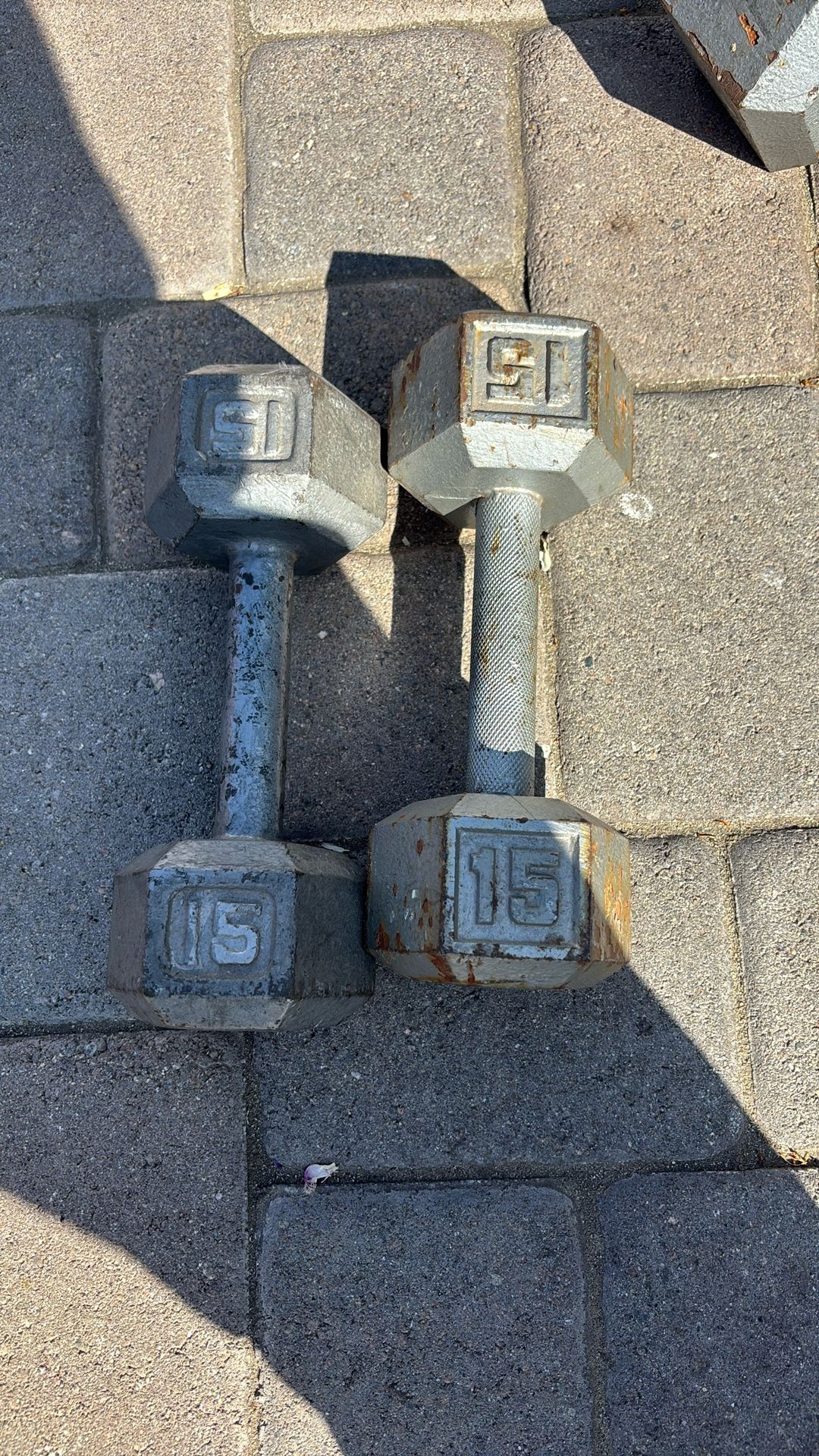 Gym 45 And 15 Pound Dumbbells