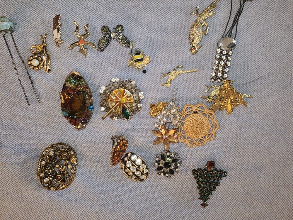 Vintage And New Brooches