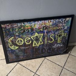 Coexist Large Framed Poster Portrait