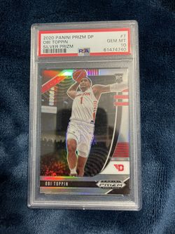 2020-21 Prizm Draft Picks Obi Toppin #7 Silver Prizm PSA 10