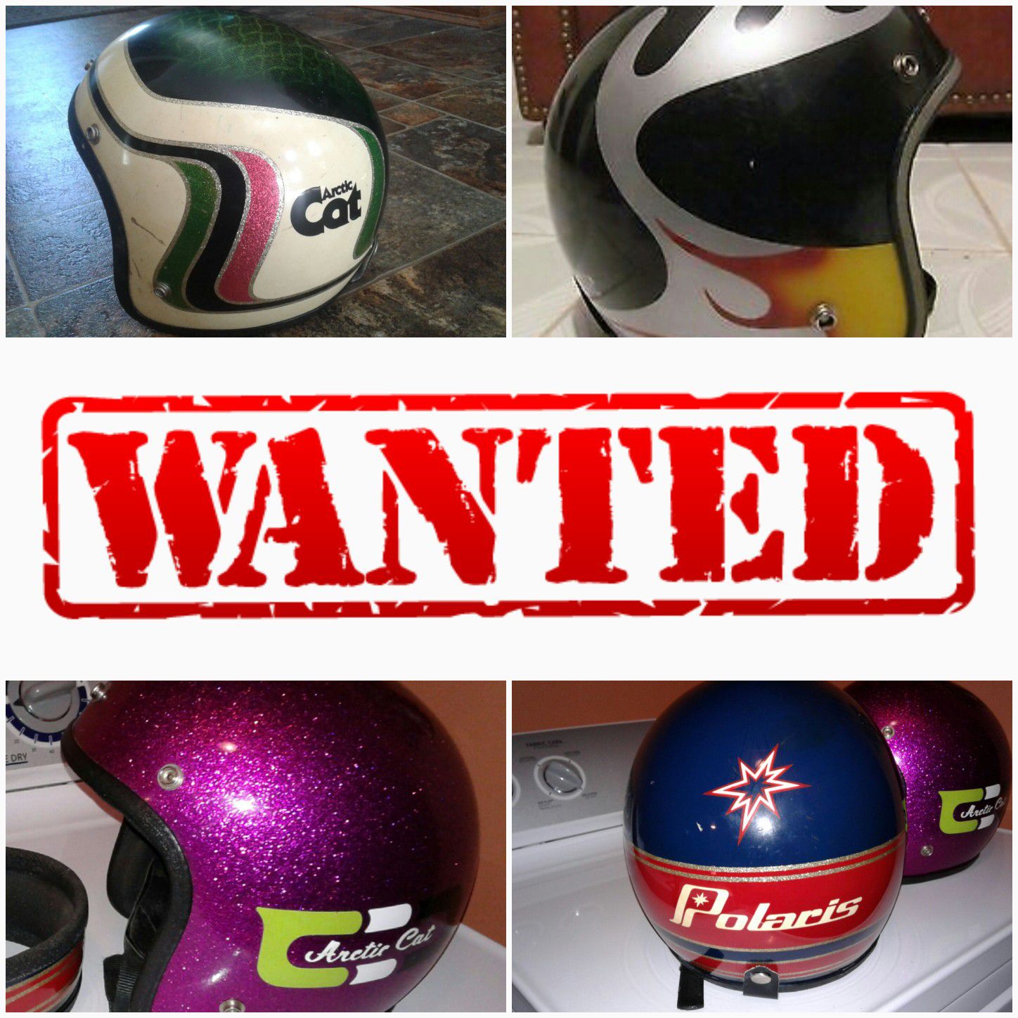 WANTED vintage helmets and snowmobile related items