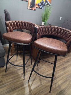 Farmhouse rustic Swivel Barstools set, new