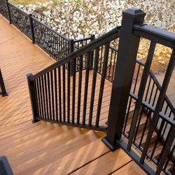 Metal handrails