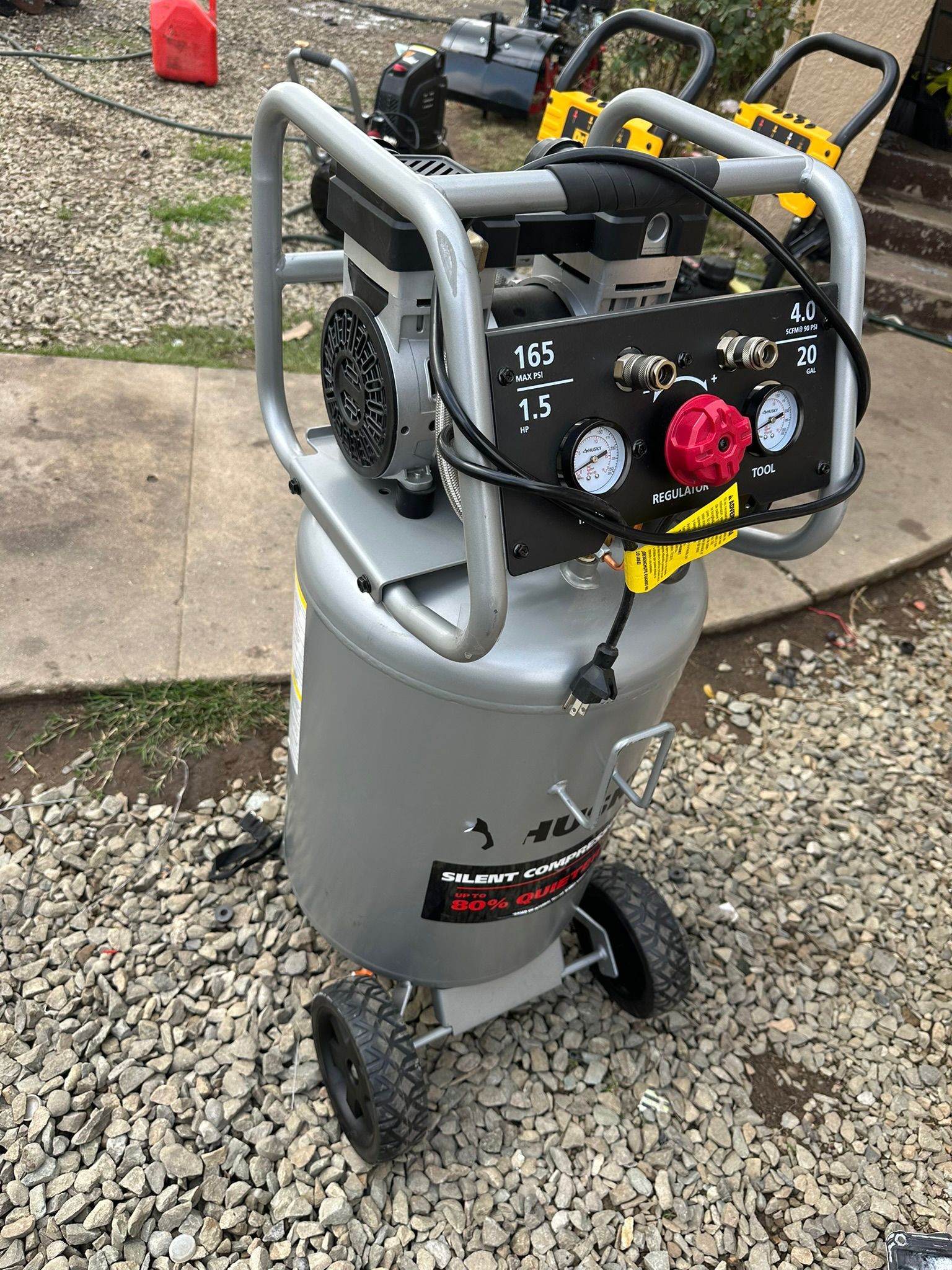 Husky 20 Gal. 165 PSI Vertical Electric Quiet Air Compressor