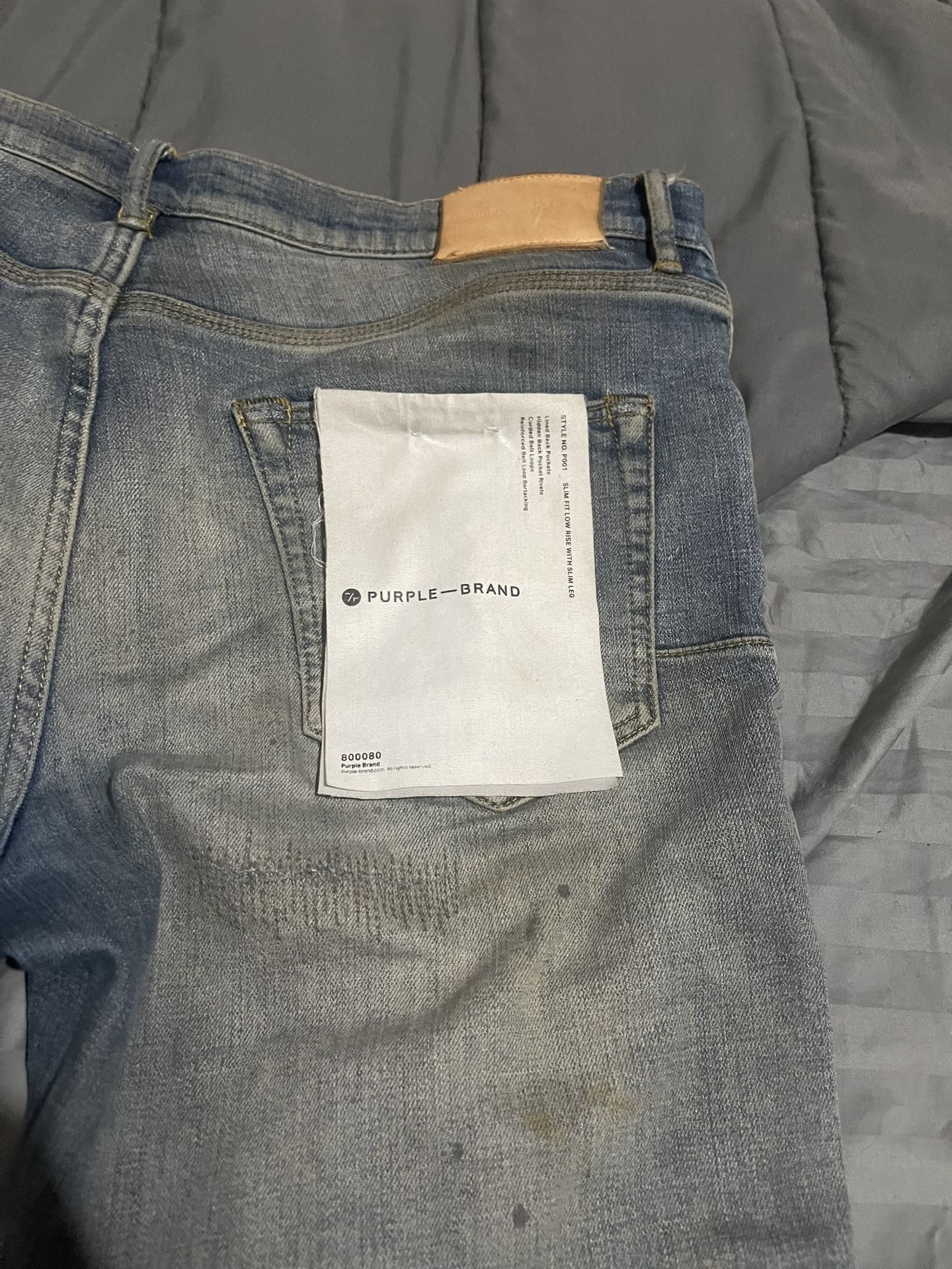 Purple Jeans Oil Repair Size 33’