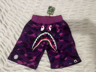 Babe Shark Purple Camo Shorts