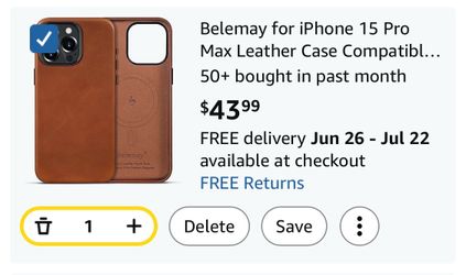 iPhone 15 Pro Max Leather Case Compatible with MagSafe