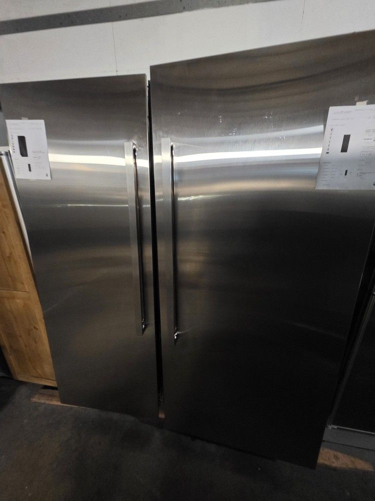66" JENN AIR COLUMNS REFRIGERATOR AND FREEZER STAINLESS STEEL