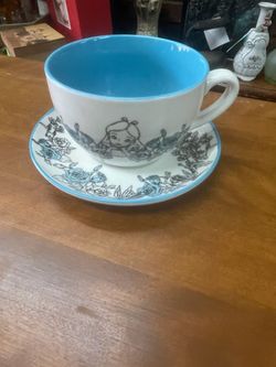 Disney Alice in wonderland tea cup and saucer set