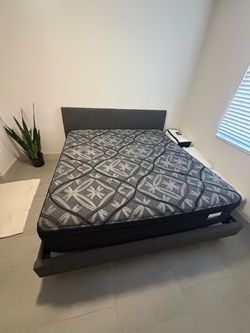 King Bed Frame with Mattress