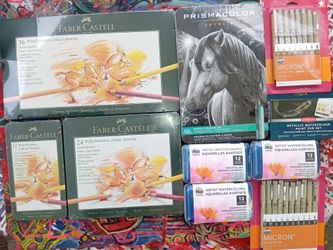 Faber-Castell Polychromos colour pencil sets, ect