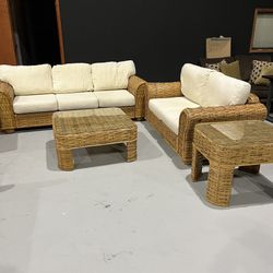 Wicker Wood Ourdoor Furniture Set