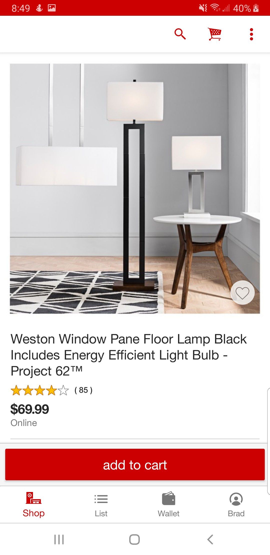 Black Floor Lamp