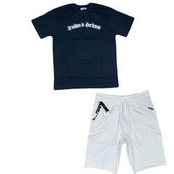 Men's shirt and shorts outfit