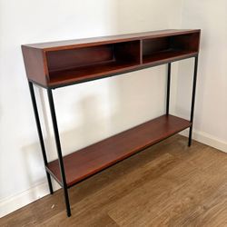 Mid-Century Dark Brown Console Table - must sell by 11/30!
