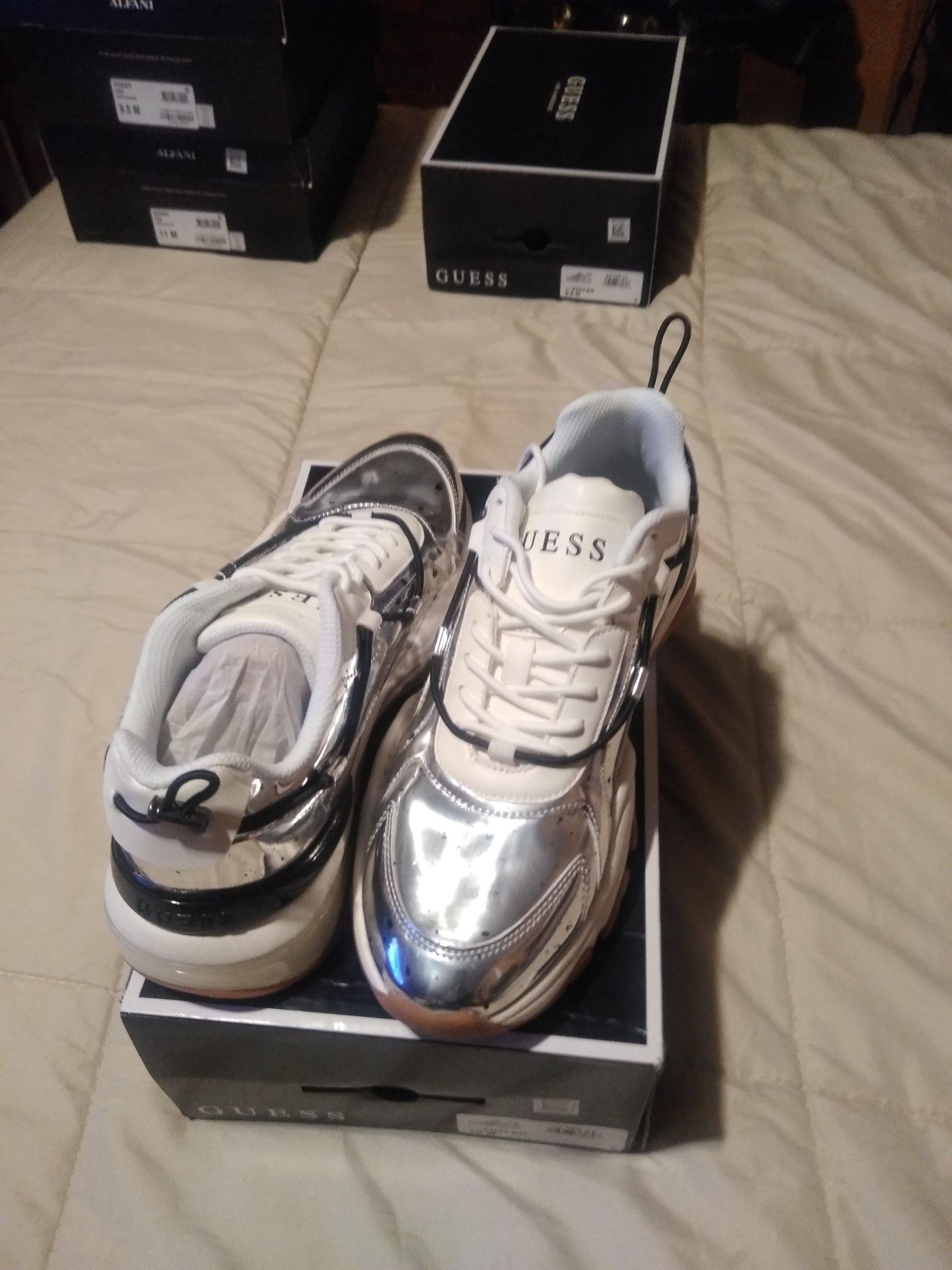 Guess Hi-Tech Fintan Silver Sneakers