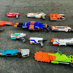 Nerf Guns, bullets and more.