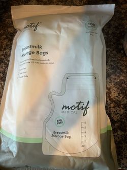 Breast milk storage bags