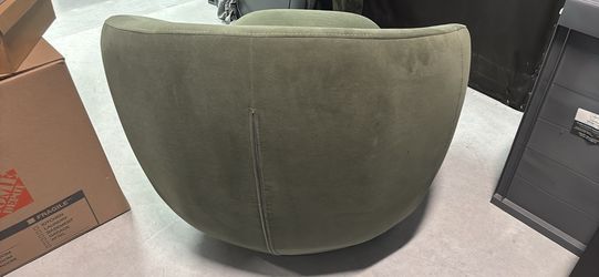 Olive green swivel chair