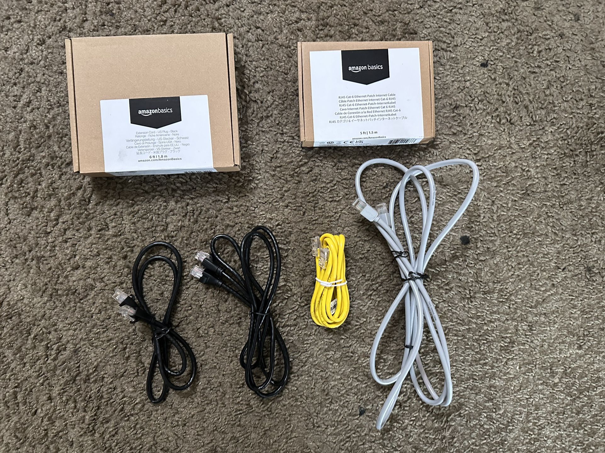Ethernet Cable Bundle Cat6 + Cat5 High - Speed Internet Cables