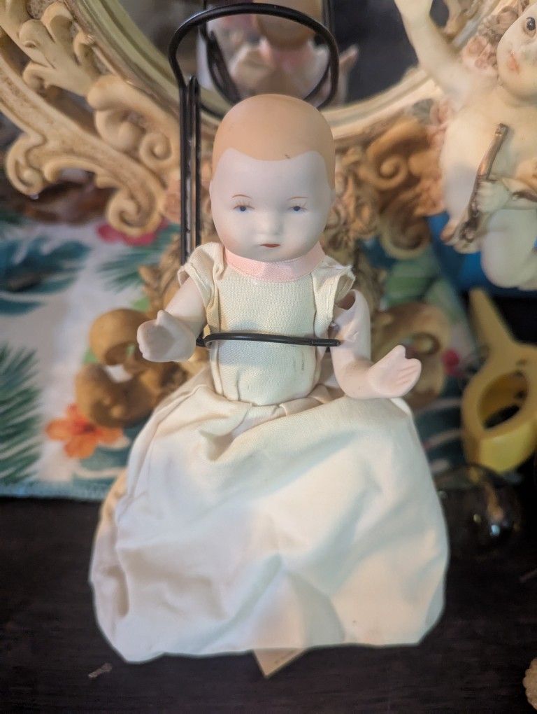 Two-Headed Baby Porcelain Antique Doll