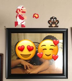 Mario and Goomba in Perler Beads